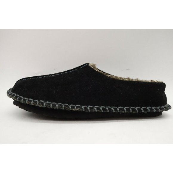 1901 Dakota Black Leather Lined Split Toe Casual Slippers Shoes Men's 9 M - Picture 4 of 11